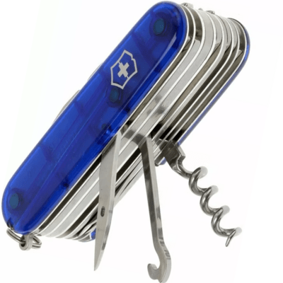 VICTORINOX SWISS CHAMP, bleu translucide 1.6795.T2 - KNIFESTOCK