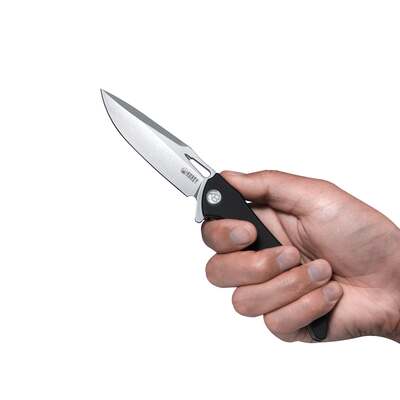KUBEY Raven Liner Lock Flipper Knife Black G10 Handle KB245D - KNIFESTOCK