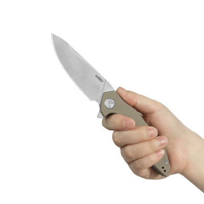 Kubey Nova Beige G10, Satin 14C28N KU117R - KNIFESTOCK