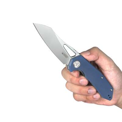 KUBEY Nouveau Vagrant Liner Lock Couteau Pliant Manche G10 Bleu Denim KU291F - KNIFESTOCK