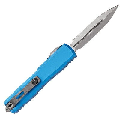 Microtech ULTRATECH GEN IV D/E STONEWASH STANDARD BLUE 11224-10BL - KNIFESTOCK