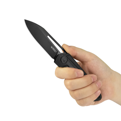 Kubey Royal Blackwash 14C28N ,Black G10 Linerlock KU321X - KNIFESTOCK