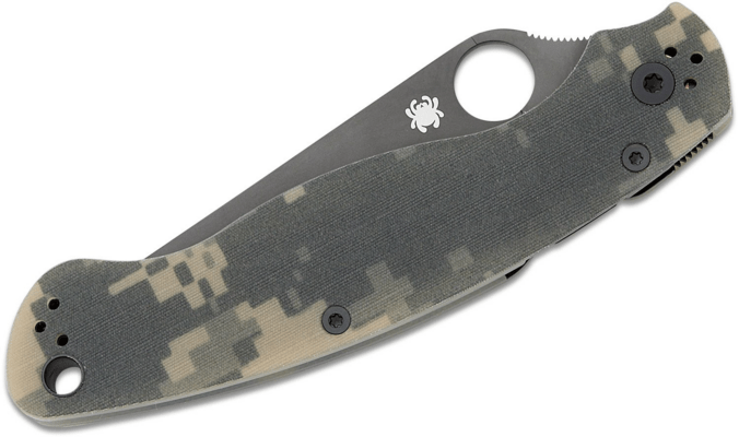 Spyderco Military 2 Camo G-10 Black Blade Reveal 13 C36GPCMOBK2 - KNIFESTOCK