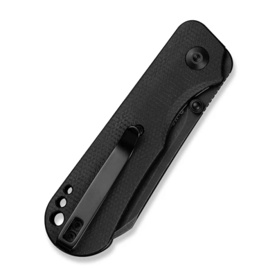 Civivi Crabby Black Canvas Micarta HandleBlack Stonewashed 14C28N BladeLiner Lock - KNIFESTOCK