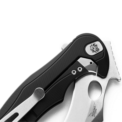 LionSteel L.E.One keskmise suurusega kokkupandav nuga, KIVIPESU M390 tera, MUST alumiiniumkäepide - KNIFESTOCK