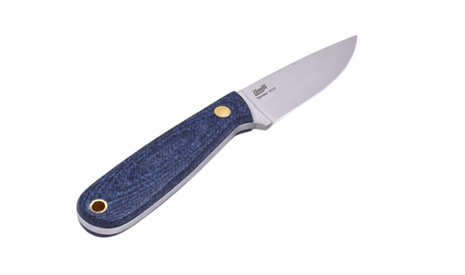 Brisa Necker 70-Bluejeans micarta 12C27 Flat Sheath Multicarry 70 BRS-003-9821-1548 - KNIFESTOCK