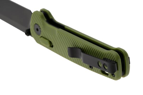 QPS Penguin Glyde 14C28N, nero, Manico: OD verde FRN QS130GL-B2 - KNIFESTOCK