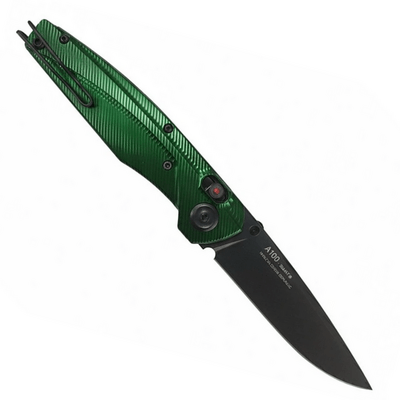 ANV Knives A100 AL DLC Elmax, Green / A-lock ANVA100-033 - KNIFESTOCK