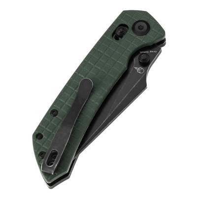 Tenable Knives Fenrir Black Stonewashed Nitro V, Grön G10 med Frag-mönster T103 - KNIFESTOCK