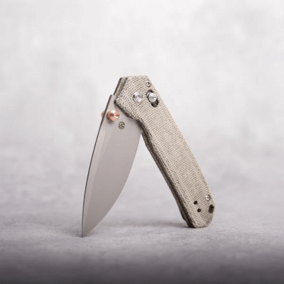 Vosteed Mini Psyop Elmax Bead Blast Stonewash Green Norplex UltreX™ Micarta A230 - KNIFESTOCK
