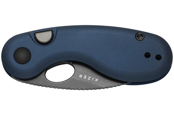 Kizer Microbe 14C28N, Gray Stonewashed, Aluminum V2742A1 - KNIFESTOCK