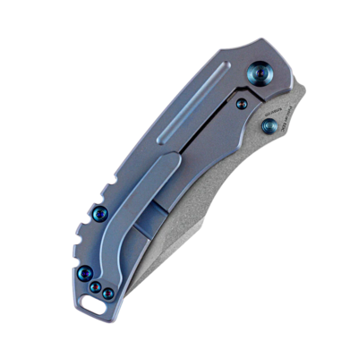 KANSEPT Pelican EDC CPM-S35VN, Blue Anodized Titanium K1018A5 - KNIFESTOCK