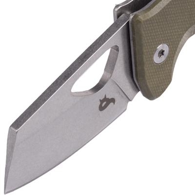 Fox Knives BLACK  KIT FOLDING KNIFE - 440C STONEWASHED BLADE - OD GREEN G10 HANDLE BF-752 OD - KNIFESTOCK
