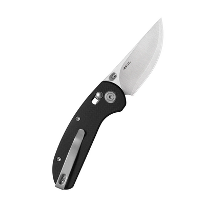 Kubey Sparrow Satin San Mai AUS-10 ,Black G10 KU449A - KNIFESTOCK