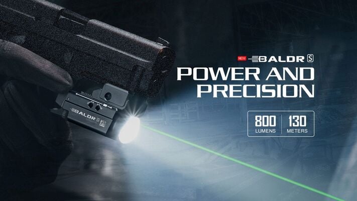OLIGHT BALDR S Black, Green Laser, 800 lm Light  BALDR S 800 BLACK - KNIFESTOCK