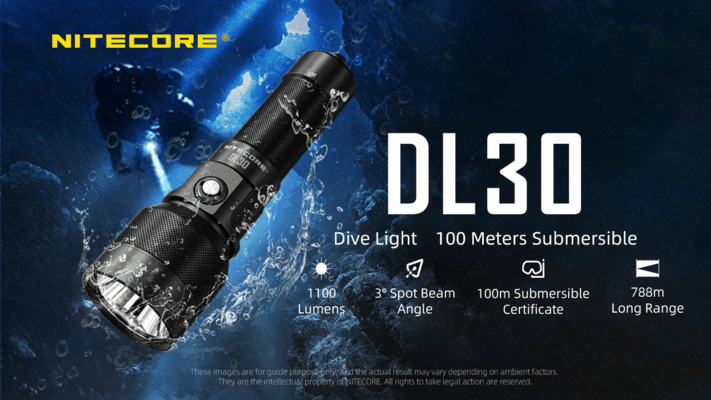 Nitecore DL30 LED Diving Flashlight - KNIFESTOCK