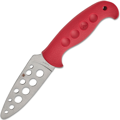 Spyderco Temperance Trainer Sprint Run 420J2 Satin Red FRN Handles FB05TRD - KNIFESTOCK