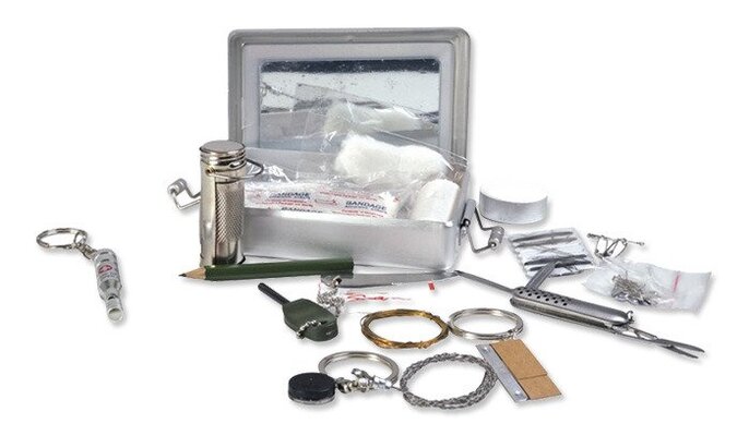 Mil-Tec 16027100 Survival Kit Alu Box - KNIFESTOCK