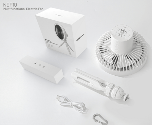 Nitecore NEF10 Multifunctional Electric Fan / LED Light / Power Bank, Black - KNIFESTOCK