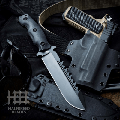Halfbreed Blades Large Survival Knife - Fixed Blade LSK-01 BLK - K110 - KNIFESTOCK