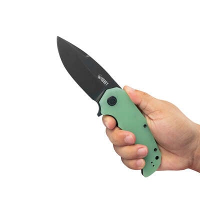 Kubey Mikkel Willumsen Design Bravo One Folding Knife Jade G10 Handle Ku319C - KNIFESTOCK