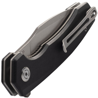 KUBEY Calyce Couteau Pliant à Lame Liner Lock Flipper Manche G10 Noir KU901E - KNIFESTOCK