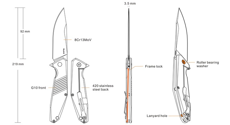 Couteau de poche Ruike D191-B - KNIFESTOCK