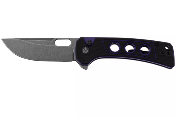 QSP Knife Unicorn 14C28N, black stonewashed Black/Purple G10 QS156-B2 - KNIFESTOCK