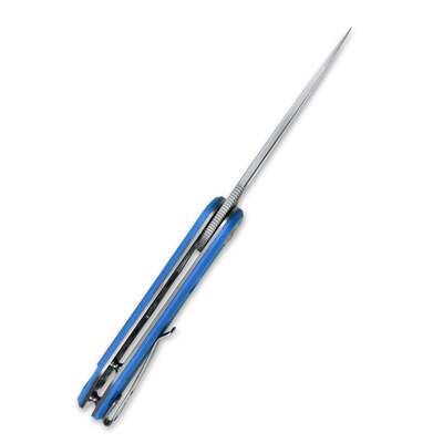 KUBEY Mizo Liner Lock Front Flipper Vouwmes Blauw G10 Handvat KU2101B - KNIFESTOCK