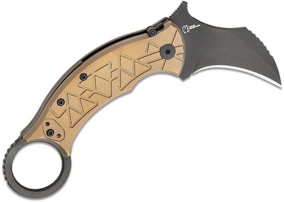 FOX knives MARCAIDA TRIBAL K M390 PVD BLADE,TITANIUM BRONZE FX-802 TiPVD - KNIFESTOCK