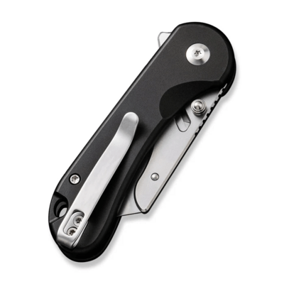 CIVIVI Elementum Utility Black Aluminum Handle Stonewashed S/S Blade Holder Plain - KNIFESTOCK