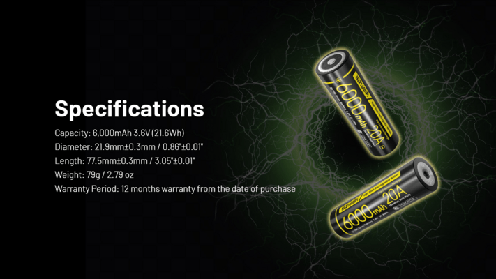 Nitecore battery NL2160HPi - KNIFESTOCK