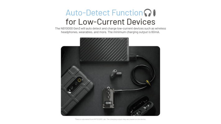 Nitecore NB10000 GEN3 Power Bank, Carbon Fiber - KNIFESTOCK