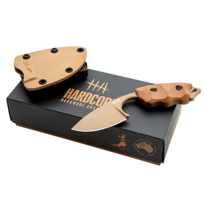 Hardcore Hardware HHA Compact Fixed Blade - Drop Point LFK-03 - K340-Dark Earth - KNIFESTOCK