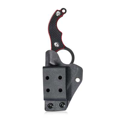 KUBEY Hippocam EDC nůž s pevnou čepelí Černá rukojeť G10 KU166A - KNIFESTOCK