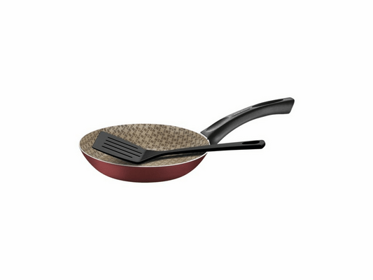 Tramontina Paris Pan &amp; Spatula 18cm/0,6l Red 20170/718 - KNIFESTOCK