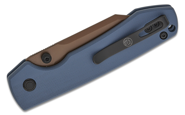Vosteed Raccoon(TLL&amp;Lame Bowie) 14C28N Copper Dune G10 Bleu Foncé A2909 - KNIFESTOCK