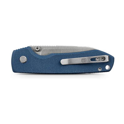 Vosteed Raccoon(Top Liner Lock) 14C28N Satin Blue Micarta A2905 - KNIFESTOCK