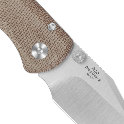 Kizer Drop Bear 2 | Nitro-V | Brown &amp; Micarta | - KNIFESTOCK