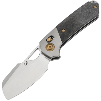 Kansept Nahual Stonewashed Magnacut,Beadblasted Ti, Shred CF K2125V2 - KNIFESTOCK