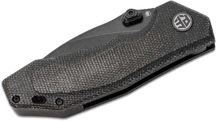 Petrified Fish PFP04 Havrog Black Stonewash K110 Black Micarta PFP04DMDW - KNIFESTOCK