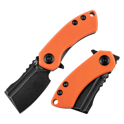 Kansept Korvid Mini Black TiCn Coated 154CM Orange  G10 T3030A7 - KNIFESTOCK