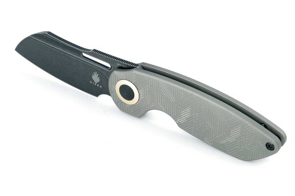 Kizer October Blackwashed Blade, Gray Titanium Ki3569A2 - KNIFESTOCK