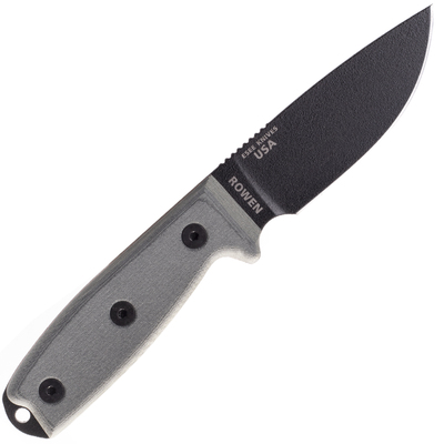 ESEE Knives Model 3 musta terä, harmaa kahva tupella + klipsi - KNIFESTOCK