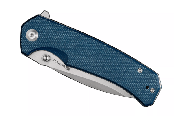 Sencut Skarnax SENCUT Blue Canvas Micarta HandleSatin Finished 9Cr18MoV BladeL - KNIFESTOCK