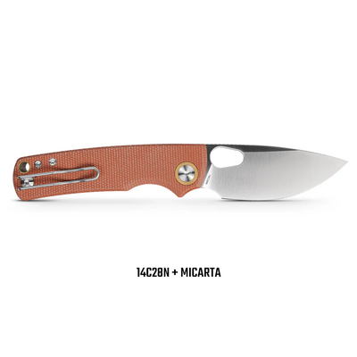 Vosteed Porcupine 14C28N Satin Brown Micarta A2604 - KNIFESTOCK