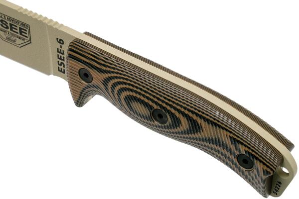 ESEE Desert tan blade, coyote/black G-10 3D handle, black sheath 6PDT-005 - KNIFESTOCK