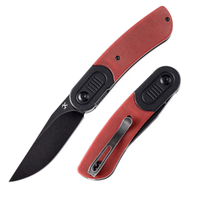 Kansept Reverie Black Stonewashed 154CM Black and Red G10 T2025B6 - KNIFESTOCK