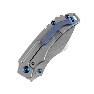 Kansept Pelican EDC (Left-handed) Stonewashed CPM-S35VN Stonewashed Titanium K1018L3 - KNIFESTOCK