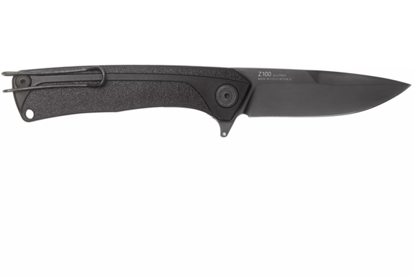 ANV Knives Z100 DLC black/Plain edge, GRN black - KNIFESTOCK